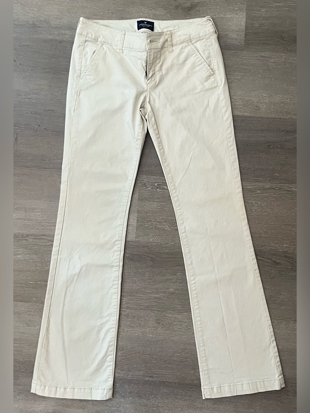 American Eagle Outfitters AE Kick Boot Stretch Khakis, Sz 4